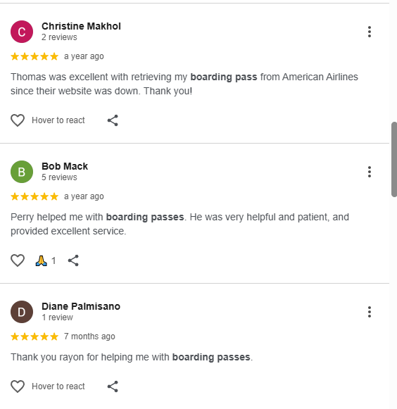 Customer Review - Vacation Package